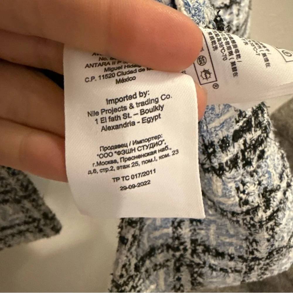 Maje Vizuli Blue Tweed Jacket